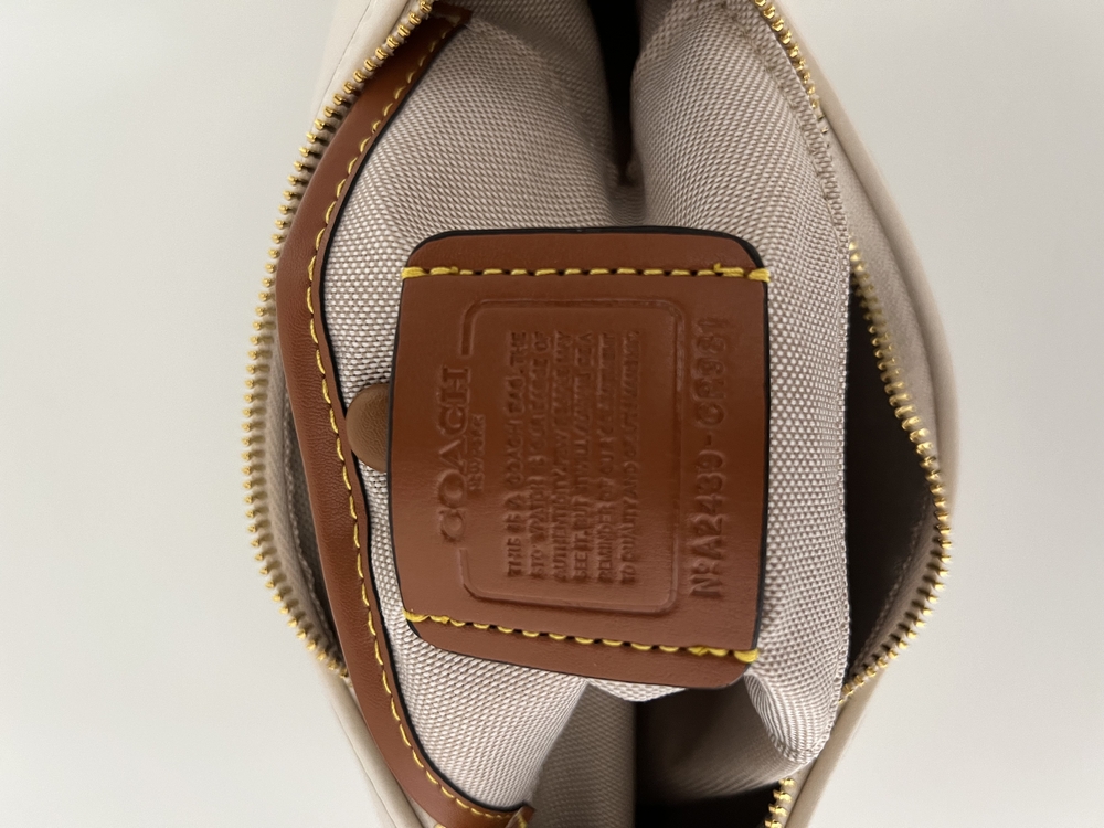 COACH Cream Juliet Hobo Leather Shoulder Bag - Picture 4 of 6